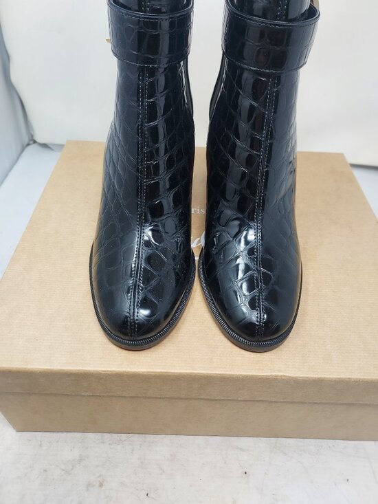 Christian Louboutin CL Black Crocodile Heel Chelsea Boot - Picture 8 of 12
